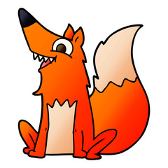 cartoon happy fox