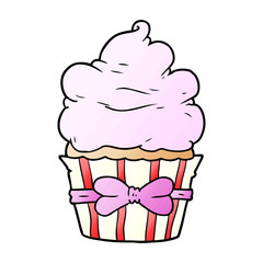 cartoon fancy cupcake