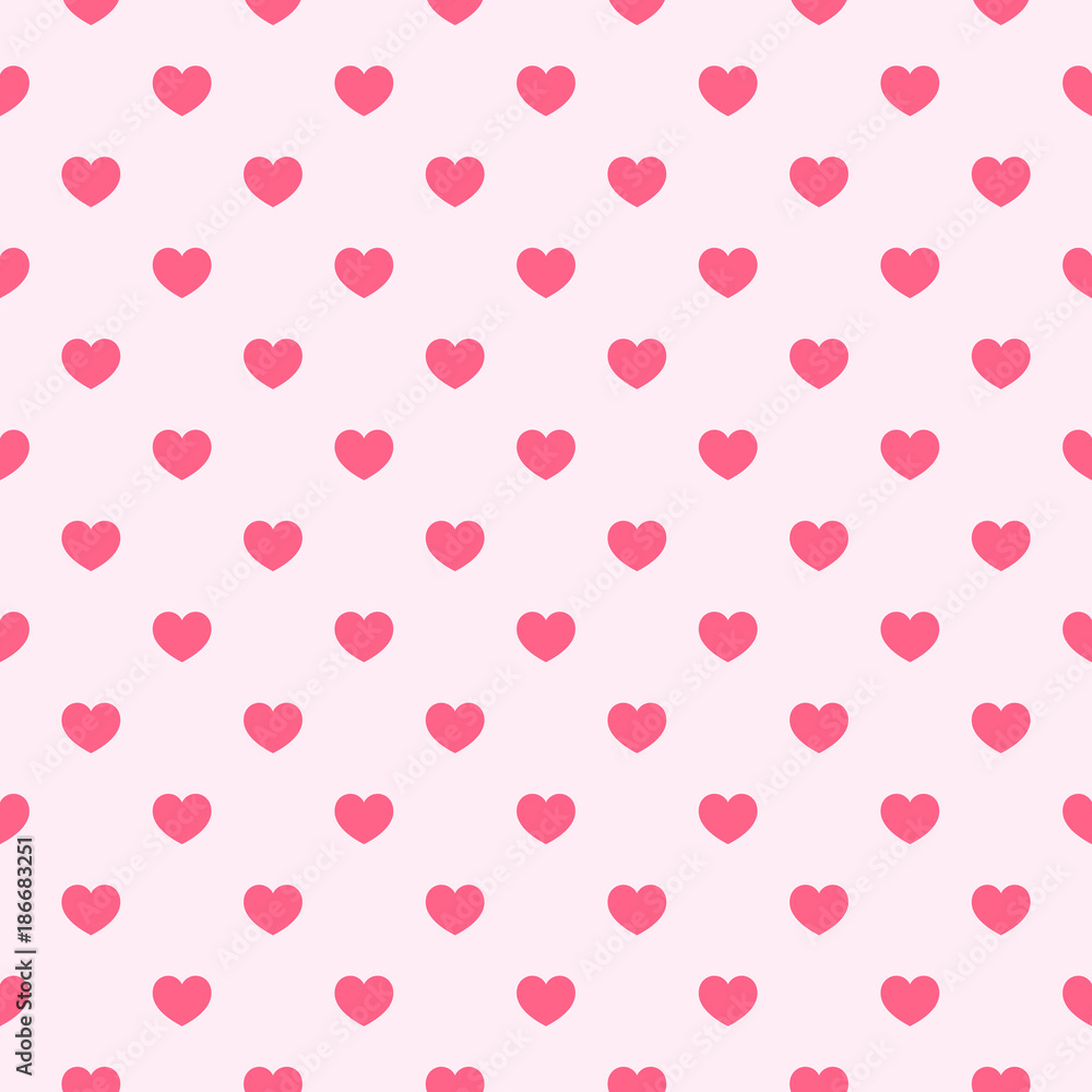 Poster Vector seamless pattern with hearts.