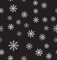 Snowflake pattern. Seamless vector