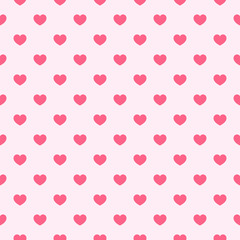 Vector seamless pattern with hearts.