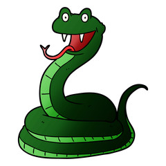 cartoon happy snake