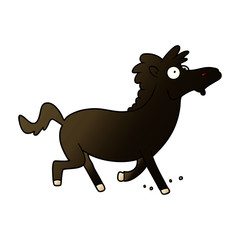 cartoon running horse