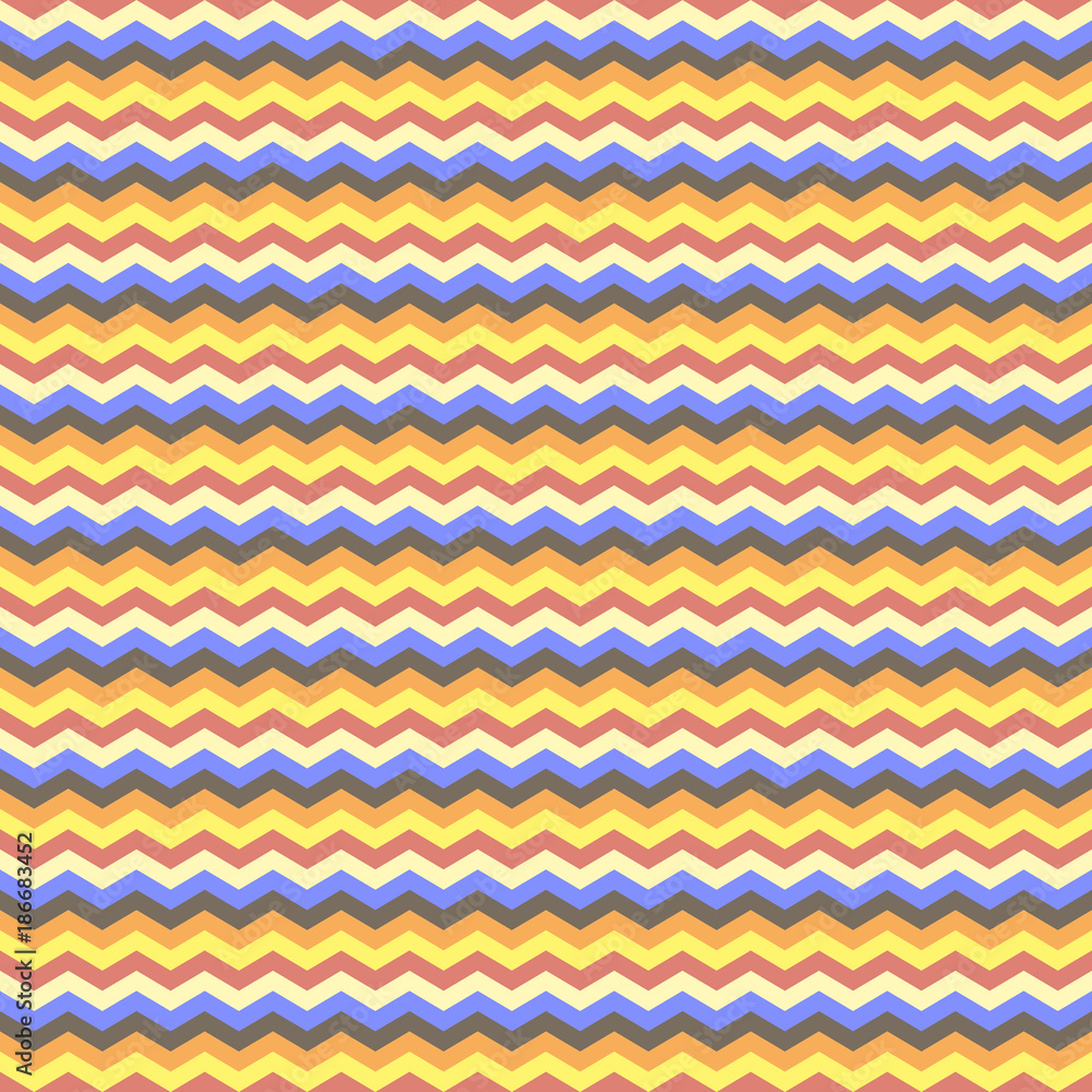 Poster Geometric zigzag background. Vector seamless pattern.