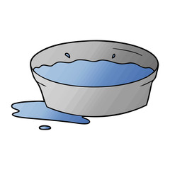 cartoon dog water bowl