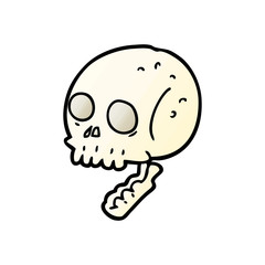 cartoon spooky skull