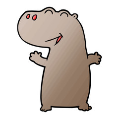 cartoon hippopotamus