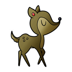Obraz na płótnie Canvas cartoon cute deer