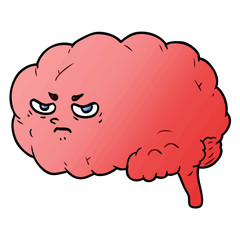 cartoon angry brain