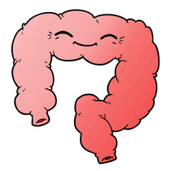 cartoon happy colon