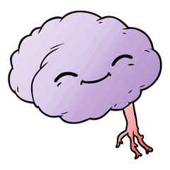 cartoon happy brain