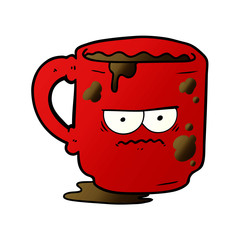 cartoon dirty office mug