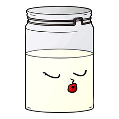 cartoon glass jar