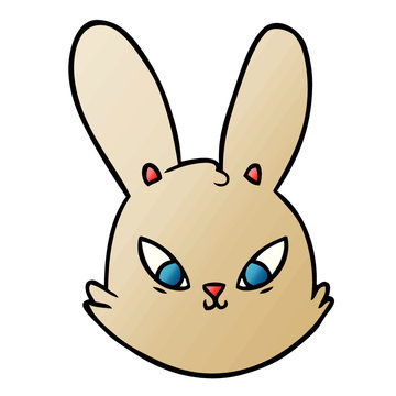 cartoon bunny face