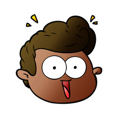 cartoon male face surprised