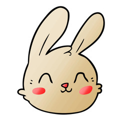 cartoon rabbit face