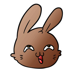 Fototapeta premium cartoon happy rabbit face