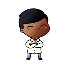 cartoon smiling boy