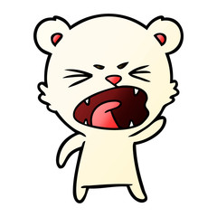 angry cartoon polar bear