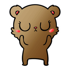 peaceful cartoon bear