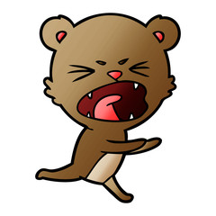 angry cartoon bear shouting