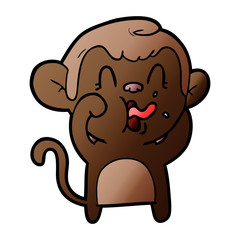 crazy cartoon monkey