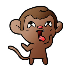 crazy cartoon monkey