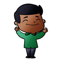 happy cartoon man