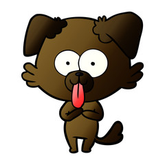 cartoon dog with tongue sticking out