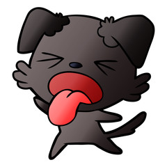 Obraz premium cartoon disgusted dog