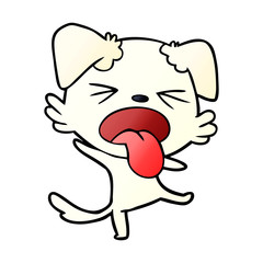 cartoon disgusted dog