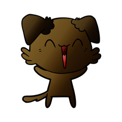 happy little dog cartoon