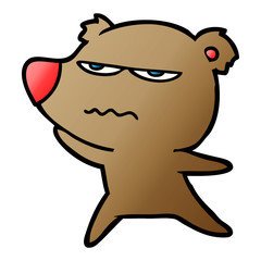 angry bear cartoon