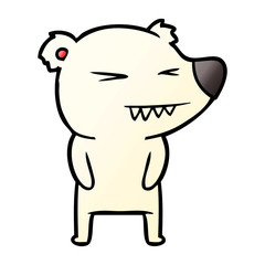 angry polar bear cartoon