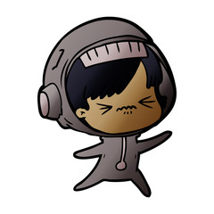 angry cartoon space girl