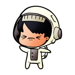 angry cartoon space girl