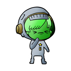 angry cartoon space girl