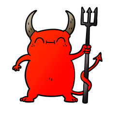 cartoon little devil