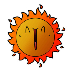 happy cartoon sun