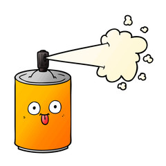 cartoon aerosol spray can