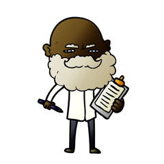 cartoon man with beard frowning