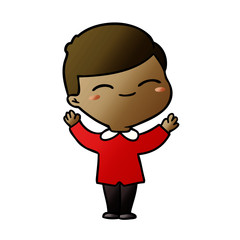 cartoon smiling boy