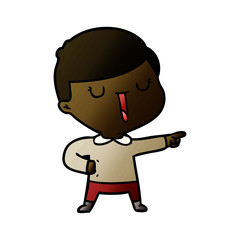 cartoon happy boy