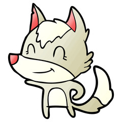 friendly cartoon wolf