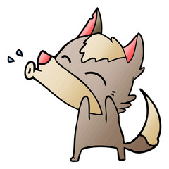 howling wolf cartoon