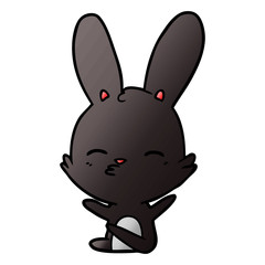 Obraz premium curious bunny cartoon