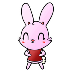 cute cartoon rabbit in dress