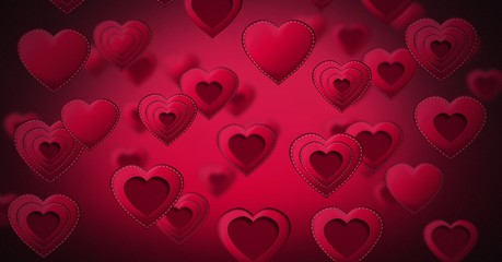 Layered Valentines hearts