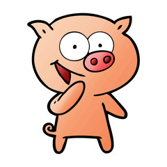laughing pig cartoon