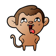 crazy cartoon monkey